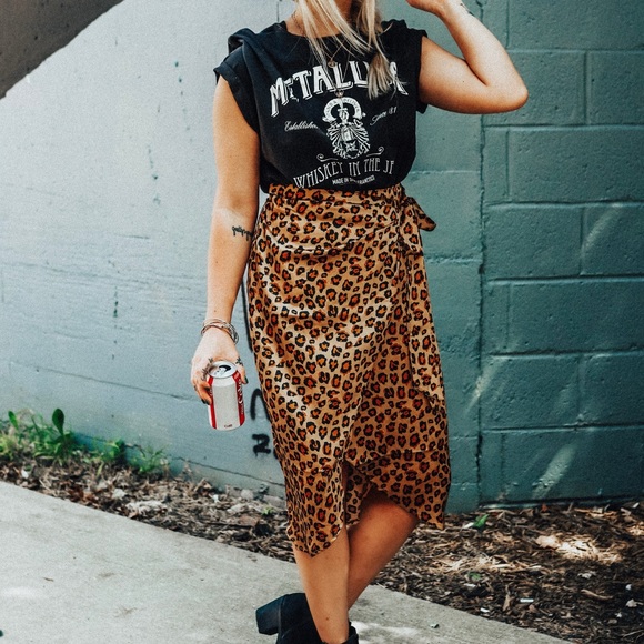 leopard silk wrap skirt - Picture 1 of 1